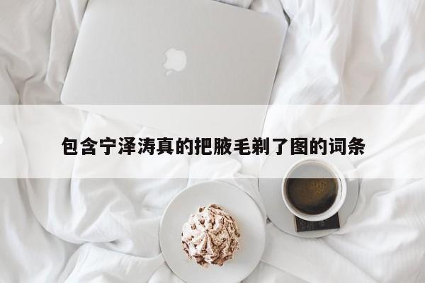 包含宁泽涛真的把腋毛剃了图的词条 