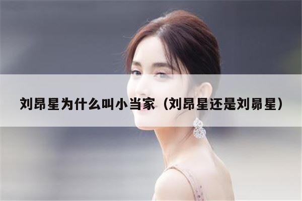 刘昂星为什么叫小当家（刘昂星还是刘昴星） 