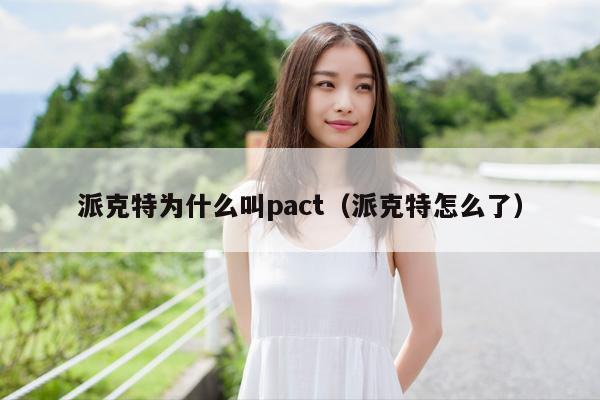 派克特为什么叫pact（派克特怎么了） 