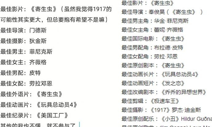 李现预测奥斯卡命中率90%开挂了